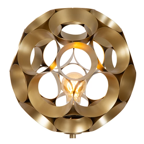 Lucide HANNELORE - Lampadaire - Ø 30 cm - 1xE27 - Or Mat / Laiton - détail 1